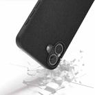 For iPhone 16 ABEEL Black Frame Genuine Leather Elegant Phone Case(Black) - 3
