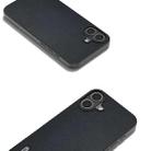 For iPhone 16 ABEEL Black Frame Genuine Leather Elegant Phone Case(Blue) - 2