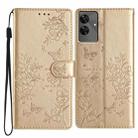 For Realme C61 / C63 Butterfly Love Flower Embossed Leather Phone Case(Gold) - 1