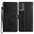 For Realme C61 / C63 Butterfly Love Flower Embossed Leather Phone Case(Black) - 1