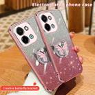 For vivo Y28 4G Plated Gradient Glitter Butterfly Holder TPU Phone Case(Pink) - 3