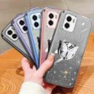 For vivo Y10 / Y15s 2021 Plated Gradient Glitter Butterfly Holder TPU Phone Case(Silver) - 2