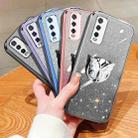 For vivo Y30 / Y20 Plated Gradient Glitter Butterfly Holder TPU Phone Case(Purple) - 2