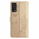 For Huawei P smart 2021 / Y7a Butterfly Love Flower Embossed Leather Phone Case(Gold) - 3