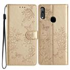 For Huawei P Smart Z Butterfly Love Flower Embossed Leather Phone Case(Gold) - 1