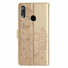 For Huawei P Smart Z Butterfly Love Flower Embossed Leather Phone Case(Gold) - 3