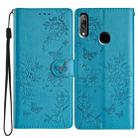 For Huawei P Smart Z Butterfly Love Flower Embossed Leather Phone Case(Blue) - 1