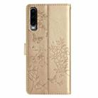 For Huawei P30 Butterfly Love Flower Embossed Leather Phone Case(Gold) - 3