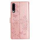 For Huawei P30 Butterfly Love Flower Embossed Leather Phone Case(Rose Gold) - 3