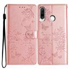 For Huawei P30 lite Butterfly Love Flower Embossed Leather Phone Case(Rose Gold) - 1