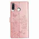 For Huawei P30 lite Butterfly Love Flower Embossed Leather Phone Case(Rose Gold) - 3