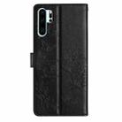 For Huawei P30 Pro Butterfly Love Flower Embossed Leather Phone Case(Black) - 3