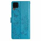 For Huawei P40 lite Butterfly Love Flower Embossed Leather Phone Case(Blue) - 3