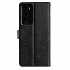 For Huawei P40 Pro Butterfly Love Flower Embossed Leather Phone Case(Black) - 3