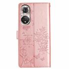 For Huawei P50 Butterfly Love Flower Embossed Leather Phone Case(Rose Gold) - 3