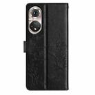 For Huawei P50 Pro Butterfly Love Flower Embossed Leather Phone Case(Black) - 3