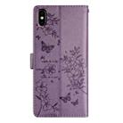 For Huawei Y5 2019 Butterfly Love Flower Embossed Leather Phone Case(Purple) - 3