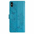 For Huawei Y5 2019 Butterfly Love Flower Embossed Leather Phone Case(Blue) - 3