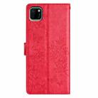 For Huawei Y5p Butterfly Love Flower Embossed Leather Phone Case(Red) - 3