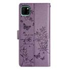 For Huawei Y5p Butterfly Love Flower Embossed Leather Phone Case(Purple) - 3