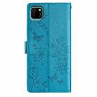 For Huawei Y5p Butterfly Love Flower Embossed Leather Phone Case(Blue) - 3