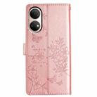 For Honor X7 / Play 30 Plus Butterflies And Flowers Leather Phone Case(Rose Gold) - 3