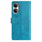 For Honor X7 / Play 30 Plus Butterflies And Flowers Leather Phone Case(Blue) - 3