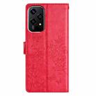 For Honor 200 Lite Global Butterflies And Flowers Leather Phone Case(Red) - 3