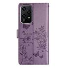 For Honor 200 Lite Global Butterflies And Flowers Leather Phone Case(Purple) - 3