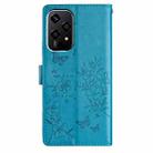 For Honor 200 Lite Global Butterflies And Flowers Leather Phone Case(Blue) - 3