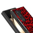 For Samsung Galaxy Z Fold6 Black Frame Leopard Full Coverage Phone Case(Red) - 3