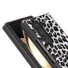 For Samsung Galaxy Z Fold6 Black Frame Leopard Full Coverage Phone Case(Silver) - 3