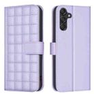 For Samsung Galaxy M15 Square Texture Leather Phone Case(Purple) - 1