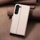 For Samsung Galaxy S21 5G Square Texture Leather Phone Case(Rose Gold) - 3