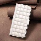 For Samsung Galaxy S21 FE 5G Square Texture Leather Phone Case(Beige) - 2