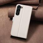 For Samsung Galaxy S21 FE 5G Square Texture Leather Phone Case(Beige) - 3