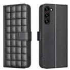 For Samsung Galaxy S21+ 5G Square Texture Leather Phone Case(Black) - 1