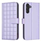 For Samsung Galaxy S23 FE 5G Square Texture Leather Phone Case(Purple) - 1