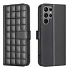 For Samsung Galaxy S24 Ultra 5G Square Texture Leather Phone Case(Black) - 1