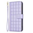 For Samsung Galaxy S25 Ultra 5G Square Texture Leather Phone Case(Purple) - 2