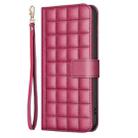 For Samsung Galaxy S25 Ultra 5G Square Texture Leather Phone Case(Red) - 2