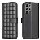 For Samsung Galaxy S25 Ultra 5G Square Texture Leather Phone Case(Black) - 1