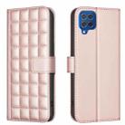 For Samsung Galaxy A22 4G Square Texture Leather Phone Case(Rose Gold) - 1