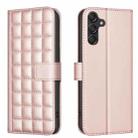 For Samsung Galaxy A24 4G Square Texture Leather Phone Case(Rose Gold) - 1