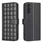 For Samsung Galaxy A35 Square Texture Leather Phone Case(Black) - 1