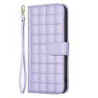 For Samsung Galaxy A36 Square Texture Leather Phone Case(Purple) - 2