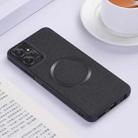 For Motorola Moto G 5G 2024 CD Magsafe Magnetic Cloth Texture Phone Case(Black) - 1