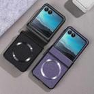 For Motorola Razr 50 Three-stage Folding Magsafe Cloth Texture Phone Case(Orange) - 3