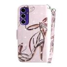 For Samsung Galaxy S24 FE 5G 3D Colored Horizontal Flip Leather Phone Case(Butterfly High-heeled) - 3