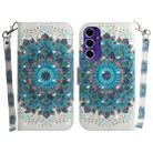 For Samsung Galaxy S24 FE 5G 3D Colored Horizontal Flip Leather Phone Case(Peacock Wreath) - 1